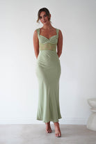 Oh Hello Clothing Women > Clothing > Dresses Cleo Lace Detail Maxi Dress | Sage Green