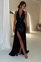 Daniella Halterneck Gown | Black | Debs & Prom | Formal Gown | Oh Hello Clothing