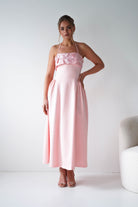 Oh Hello Clothing Women > Clothing > Dresses Daphne Embroidered Floral Midaxi Dress | Pink