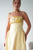 Oh Hello Clothing Women > Clothing > Dresses Daphne Embroidered Floral Midaxi Dress | Yellow