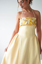 Oh Hello Clothing Women > Clothing > Dresses Daphne Embroidered Floral Midaxi Dress | Yellow