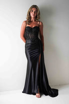 Diva Embellished Corset Gown | Black | Debs & Prom | Formal Gown | Oh Hello Clothing