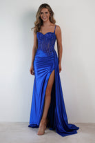 Diva Embellished Corset Gown | Royal Blue | Debs & Prom | Formal Gown | Oh Hello Clothing