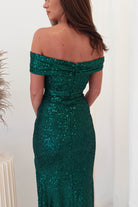 Morilee Off The Shoulder Sequin Gown | Green | Debs & Prom | Formal Gown | Oh Hello Clothing