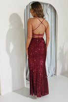Sorella Bodycon Sequin Gown | Dark Red | Debs & Prom | Formal Gown | Oh Hello Clothing