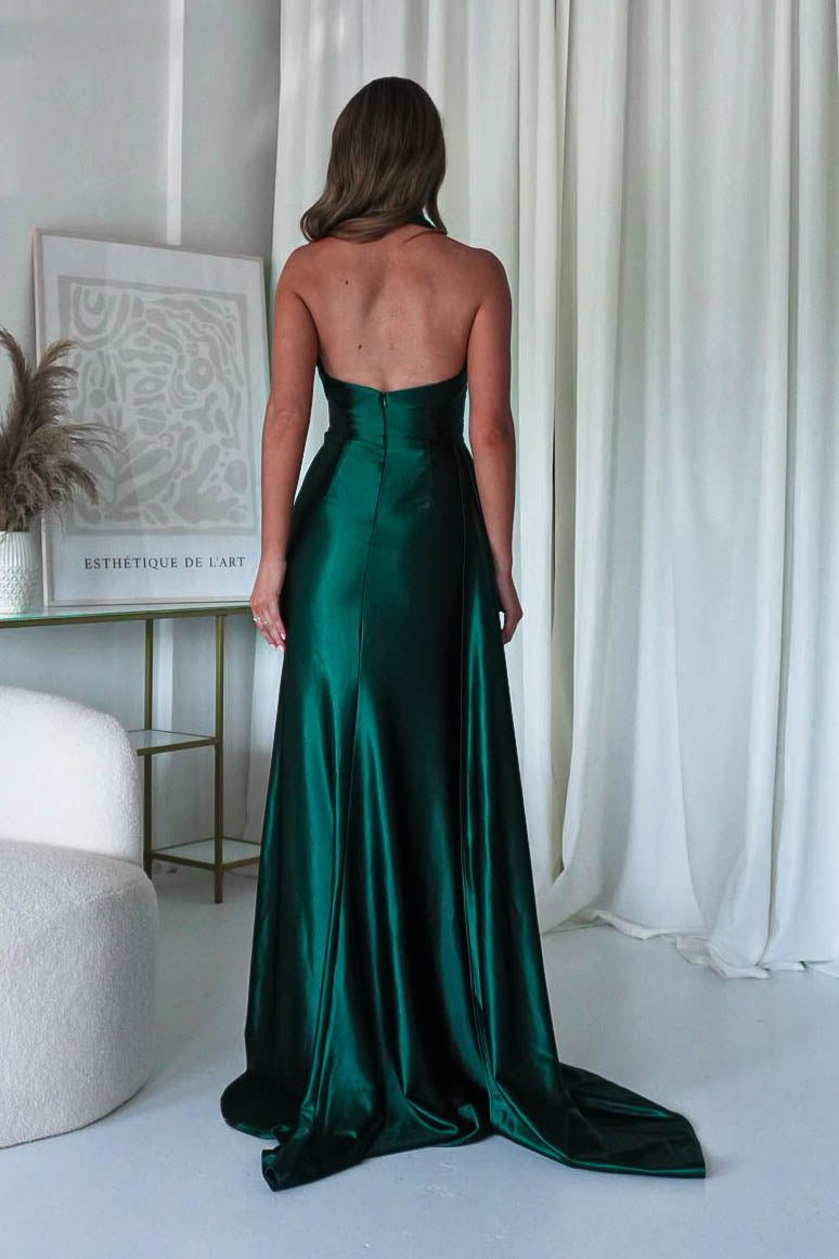 Daniella Halterneck Gown | Emerald Green | Debs & Prom | Formal Gown | Oh Hello Clothing