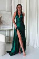 Daniella Halterneck Gown | Emerald Green | Debs & Prom | Formal Gown | Oh Hello Clothing