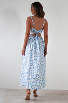 Carolyn Floral Print Maxi Dress Blue/White | Wedding Guest Dress | Maxi | Oh Hello Clothing