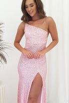 Abella Sequin Maxi Gown | Baby Pink | Debs & Prom | Formal Gown | Oh Hello Clothing
