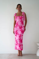 Oh Hello Clothing Women > Clothing > Dresses * DONE - Mahalia Floral Appliqué Maxi Dress | Pink