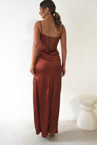 Maja Satin Corset Gown | Rust | Debs & Prom | Formal Gown | Oh Hello Clothing