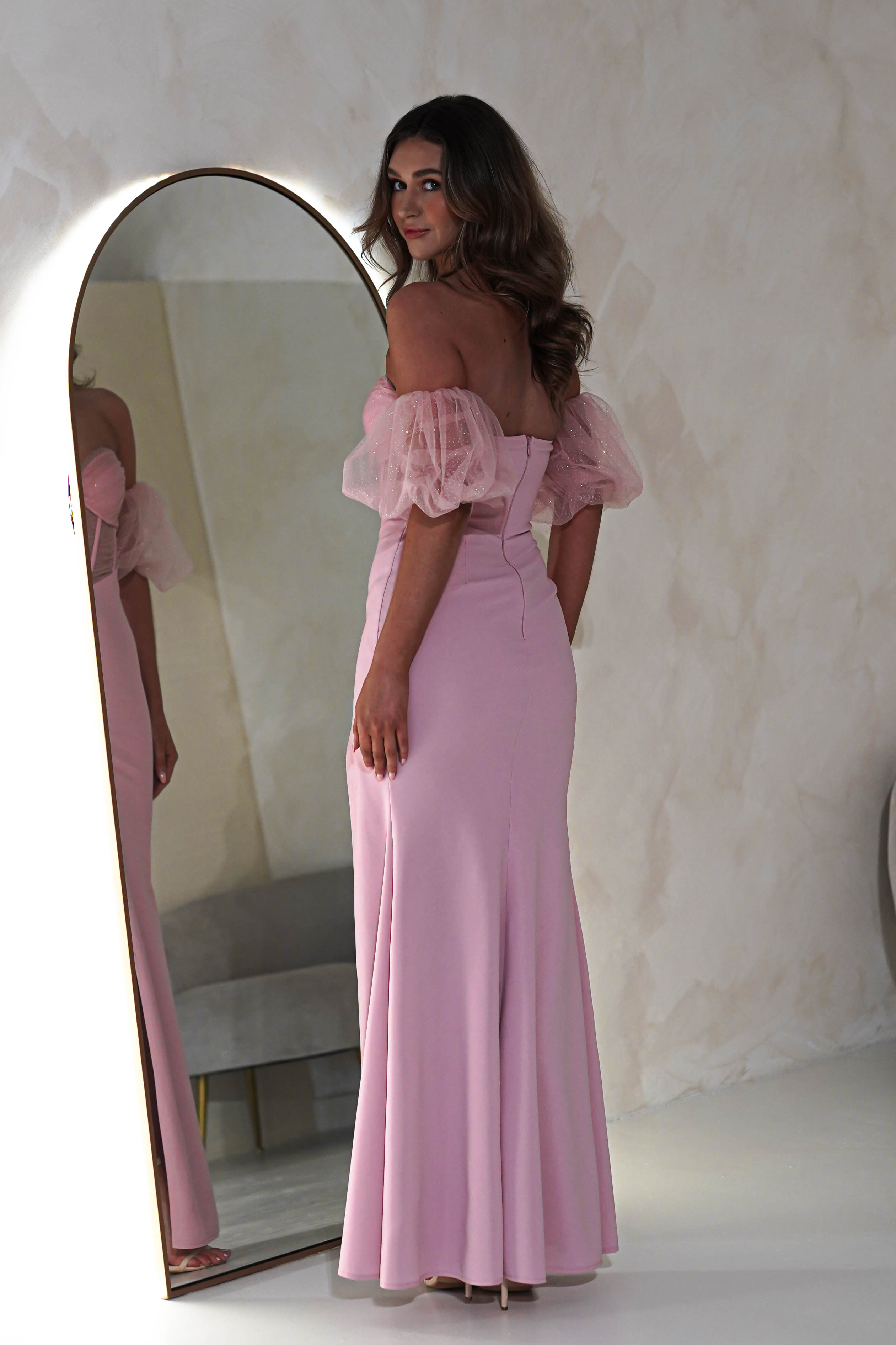 Kenna Balloon Sleeve Gown | Pink | Debs & Prom | Formal Gown | Oh Hello Clothing