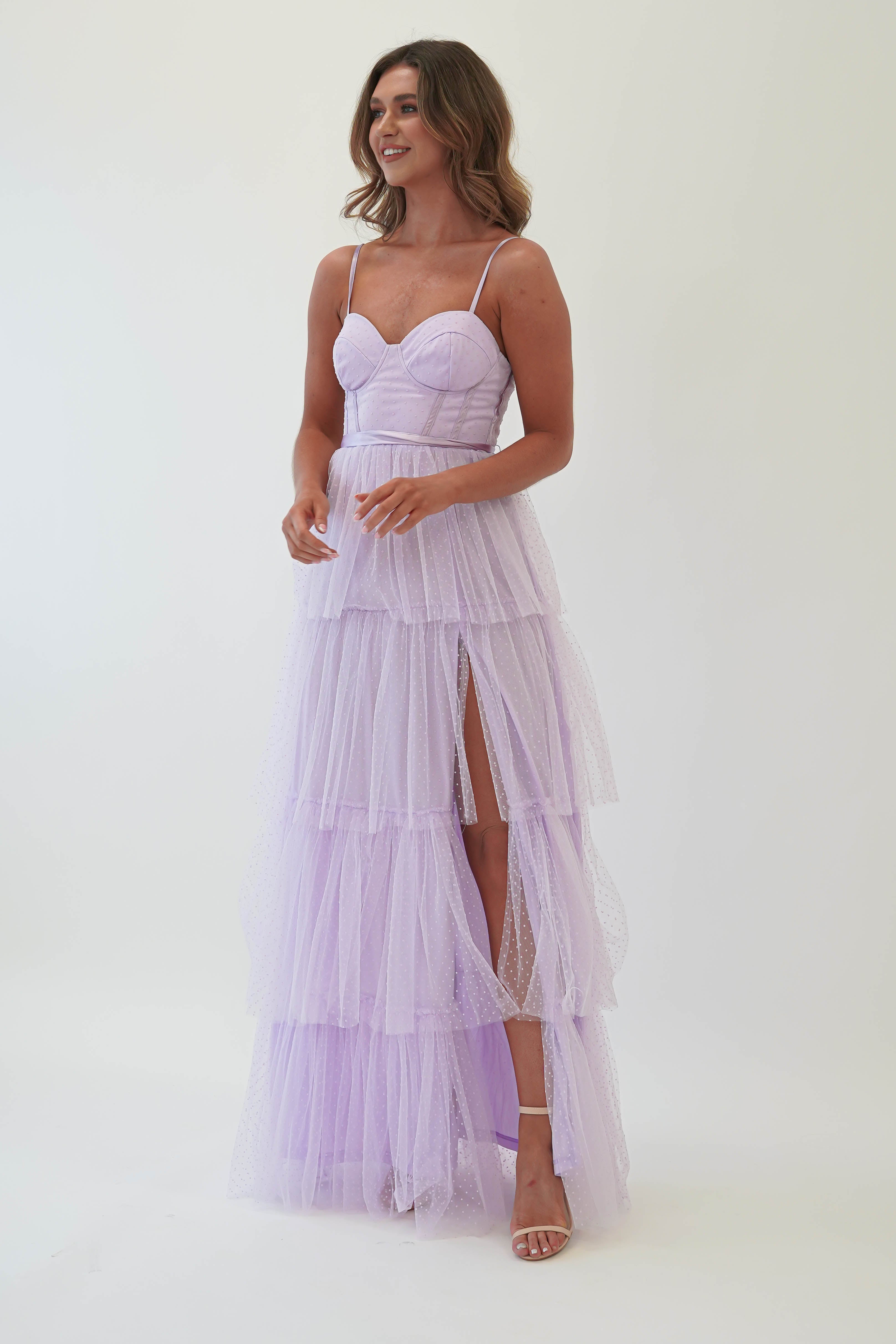 Geeniva Tulle Maxi Dress Lavendar | Wedding Guest Dress | Maxi | Oh Hello Clothing