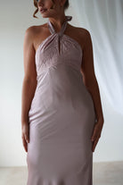 Alice Satin Halterneck Gown | Rose | Debs & Prom | Formal Gown | Oh Hello Clothing