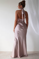 Alice Satin Halterneck Gown | Rose | Debs & Prom | Formal Gown | Oh Hello Clothing