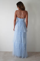 MANIJU On Sale Madeleine Tulle Layered Maxi Dress | Blue