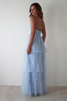 MANIJU On Sale Madeleine Tulle Layered Maxi Dress | Blue
