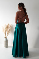 Shantal Satin Gown | Teal Green | Debs & Prom | Formal Gown | Oh Hello Clothing