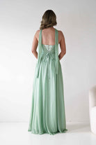 Oh Hello Clothing Women > Clothing > Dresses * DONE - Nicolette Strapless Chiffon Maxi Gown | Sage