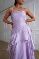 Oh Hello Clothing Women > Clothing > Dresses *DONE - Renee Luminescent Ruffle Maxi Dress | Lilac
