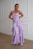 Oh Hello Clothing Women > Clothing > Dresses *DONE - Renee Luminescent Ruffle Maxi Dress | Lilac