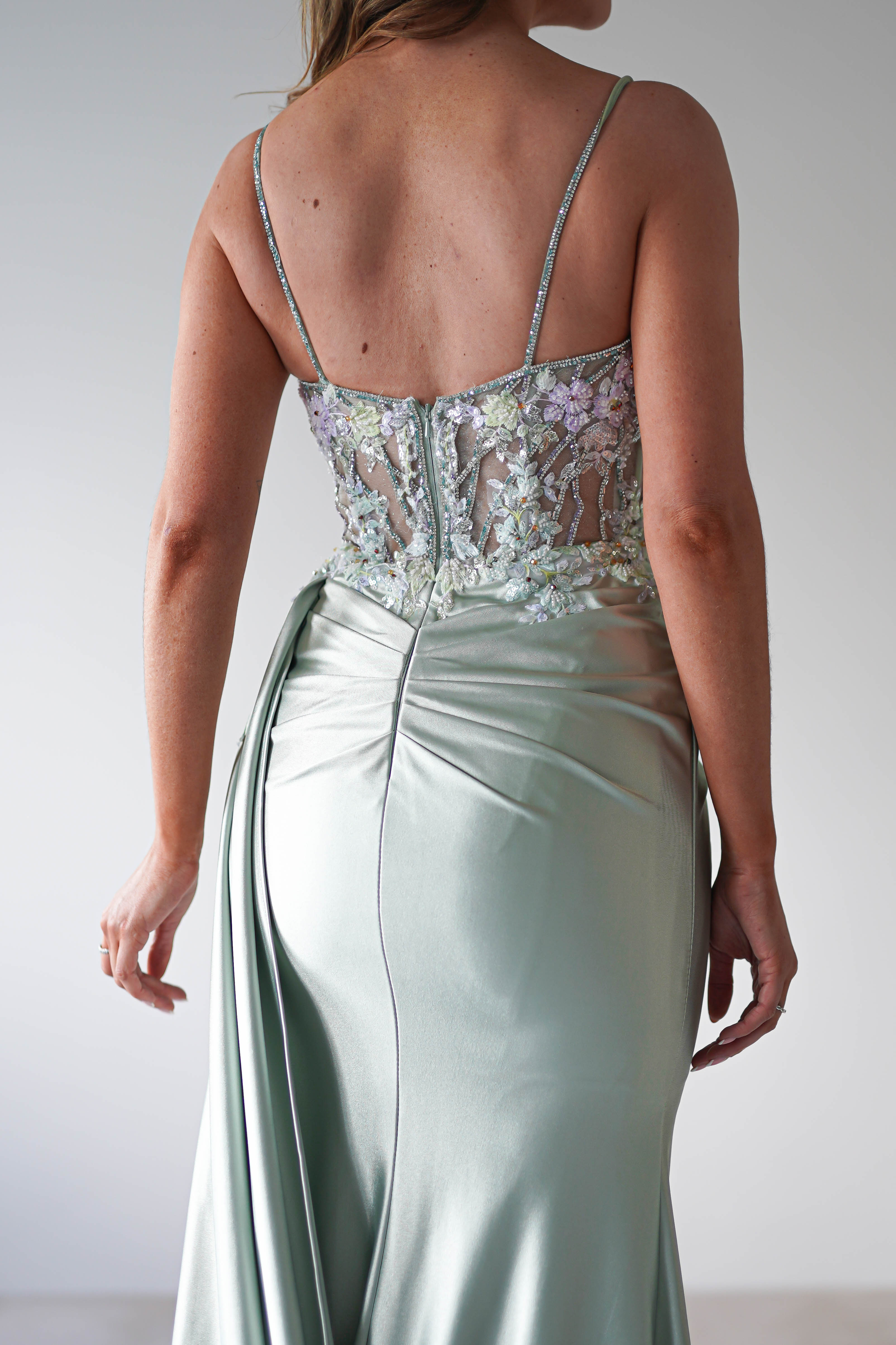 Annabel Embellished Bodycon Gown | Sage | Debs & Prom | Formal Gown | Oh Hello Clothing