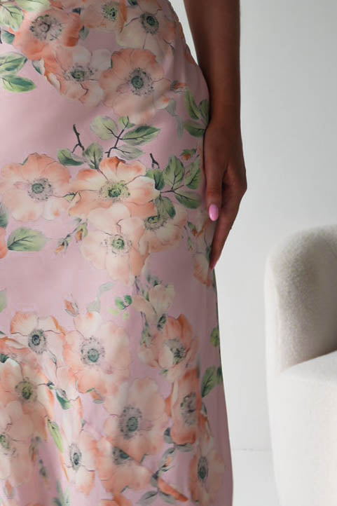 Oh Hello Clothing Women > Clothing > Dresses Elaina Halternack Floral Maxi Dress | Peach/Sage