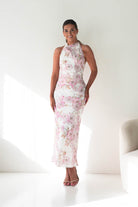 Oh Hello Clothing Women > Clothing > Dresses Elaina Halternack Floral Maxi Dress | Pink Print