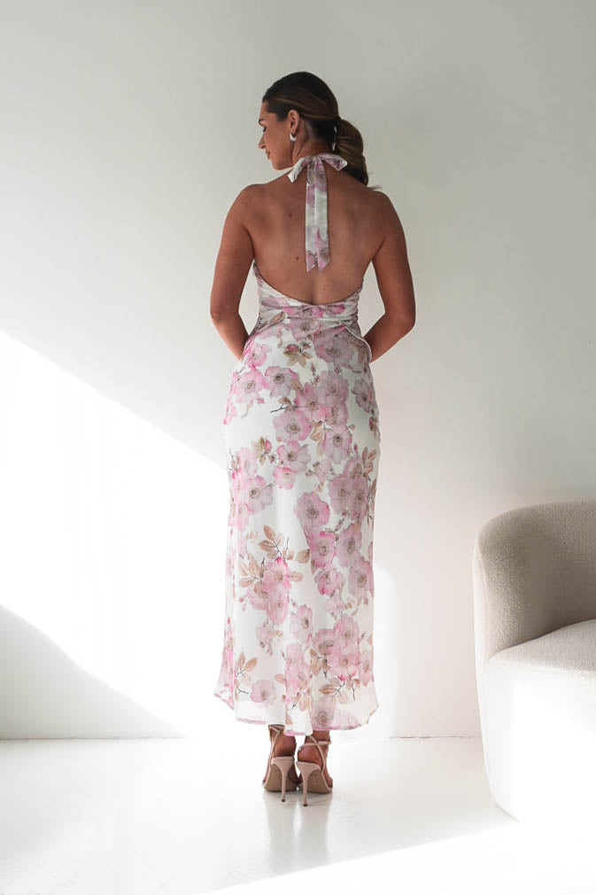 Oh Hello Clothing Women > Clothing > Dresses Elaina Halternack Floral Maxi Dress | Pink Print