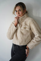 Oh Hello Clothing Blazer & Coats 1*DONE-ATTENTIF-F-085- FUR  CROPPED COAT