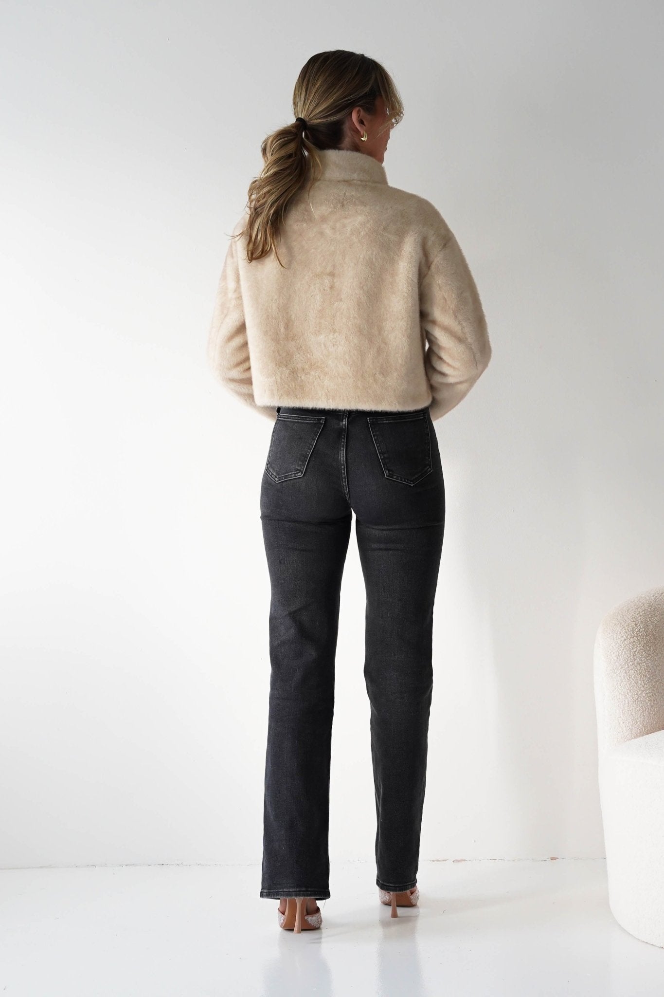 Oh Hello Clothing Blazer & Coats 1*DONE-ATTENTIF-F-085- FUR  CROPPED COAT