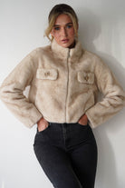 Oh Hello Clothing Blazer & Coats 1*DONE-ATTENTIF-F-085- FUR  CROPPED COAT