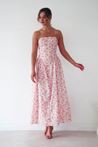 Oh Hello Clothing Dresses > Prom Dresses Elodie Floral Print Maxi Dress | Pink