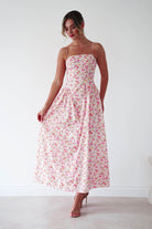 Oh Hello Clothing Dresses > Prom Dresses Elodie Floral Print Maxi Dress | Pink