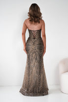 Oh Hello Clothing Dresses Elyse Glitter Strapless Gown | Black/Gold