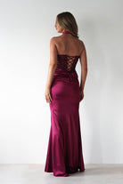 Elysia Sequin Embellished Bodice Gown | Wine | Debs & Prom | Formal Gown | Oh Hello Clothing