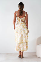 Emily Floral Ruffle Maxi Dress Yellow Print | Wedding Guest Dress | Maxi | Oh Hello Clothing