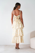Emily Floral Ruffle Maxi Dress Yellow Print | Wedding Guest Dress | Maxi | Oh Hello Clothing