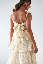 Emily Floral Ruffle Maxi Dress Yellow Print | Wedding Guest Dress | Maxi | Oh Hello Clothing