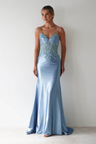 Eternity Glitter Bodycon Gown | Dusty Blue | Debs & Prom | Formal Gown | Oh Hello Clothing