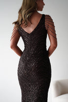 Fayette Embellished Sequin Gown | Brown | Debs & Prom | Oh Hello Clothing