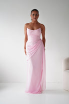 Oh Hello Clothing Women > Clothing > Dresses Finn Strapless Draped Maxi Dress | Pink