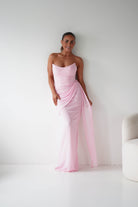Oh Hello Clothing Women > Clothing > Dresses Finn Strapless Draped Maxi Dress | Pink
