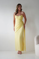 Oh Hello Clothing Women > Clothing > Dresses Finn Strapless Draped Maxi Dress | Yellow