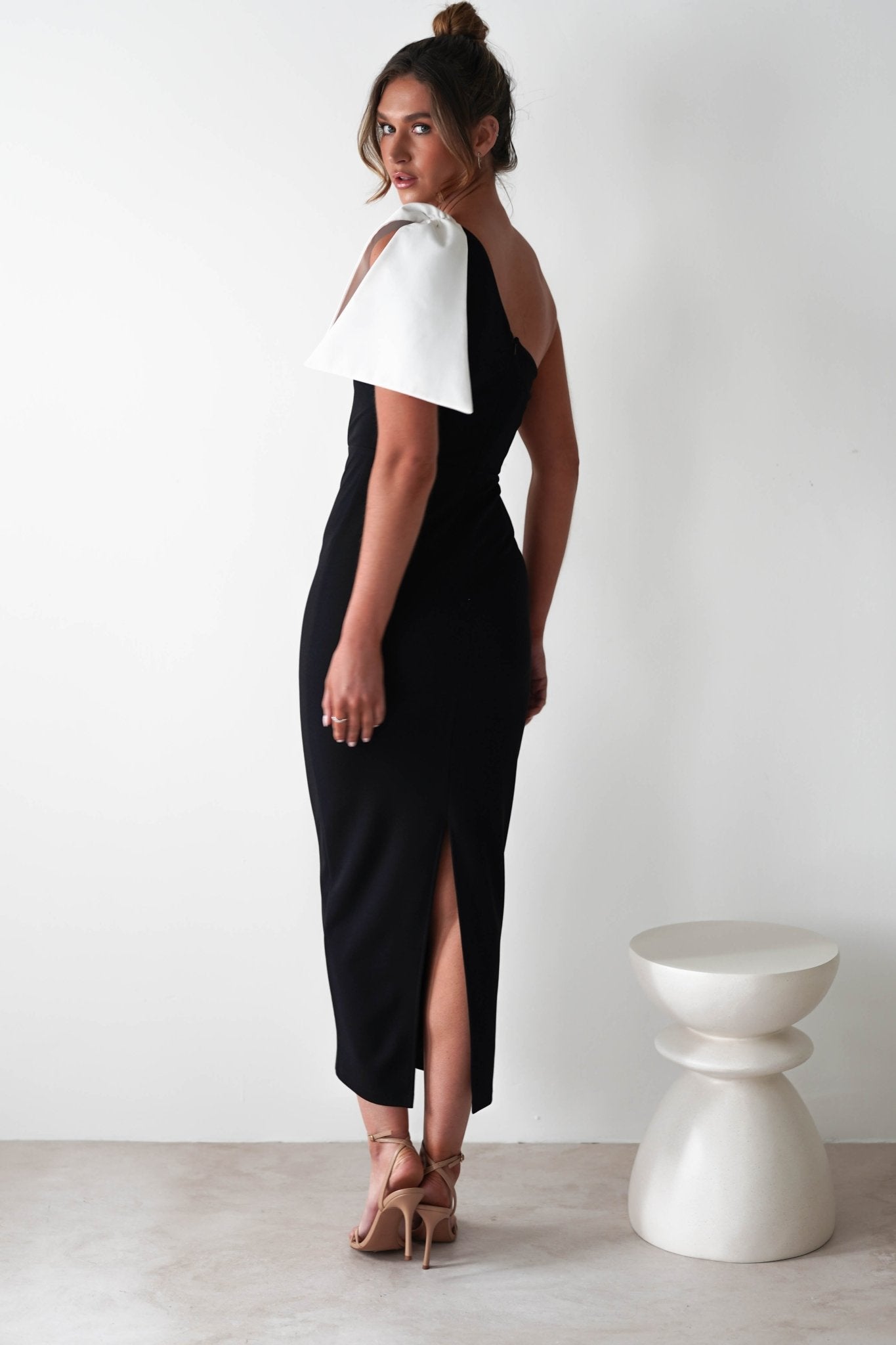 Freyja Bodycon Midi Dress Black | Wedding Guest Dress | Bodycon | Midi | Oh Hello Clothing