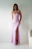Oh Hello Clothing Dresses > Prom Dresses Gabby Sequin Bodycon Maxi Gown | Pink