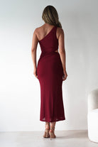 Georgia Mesh Midaxi Dress Wine | Wedding Guest Dress | Mesh | Oh Hello Clothing