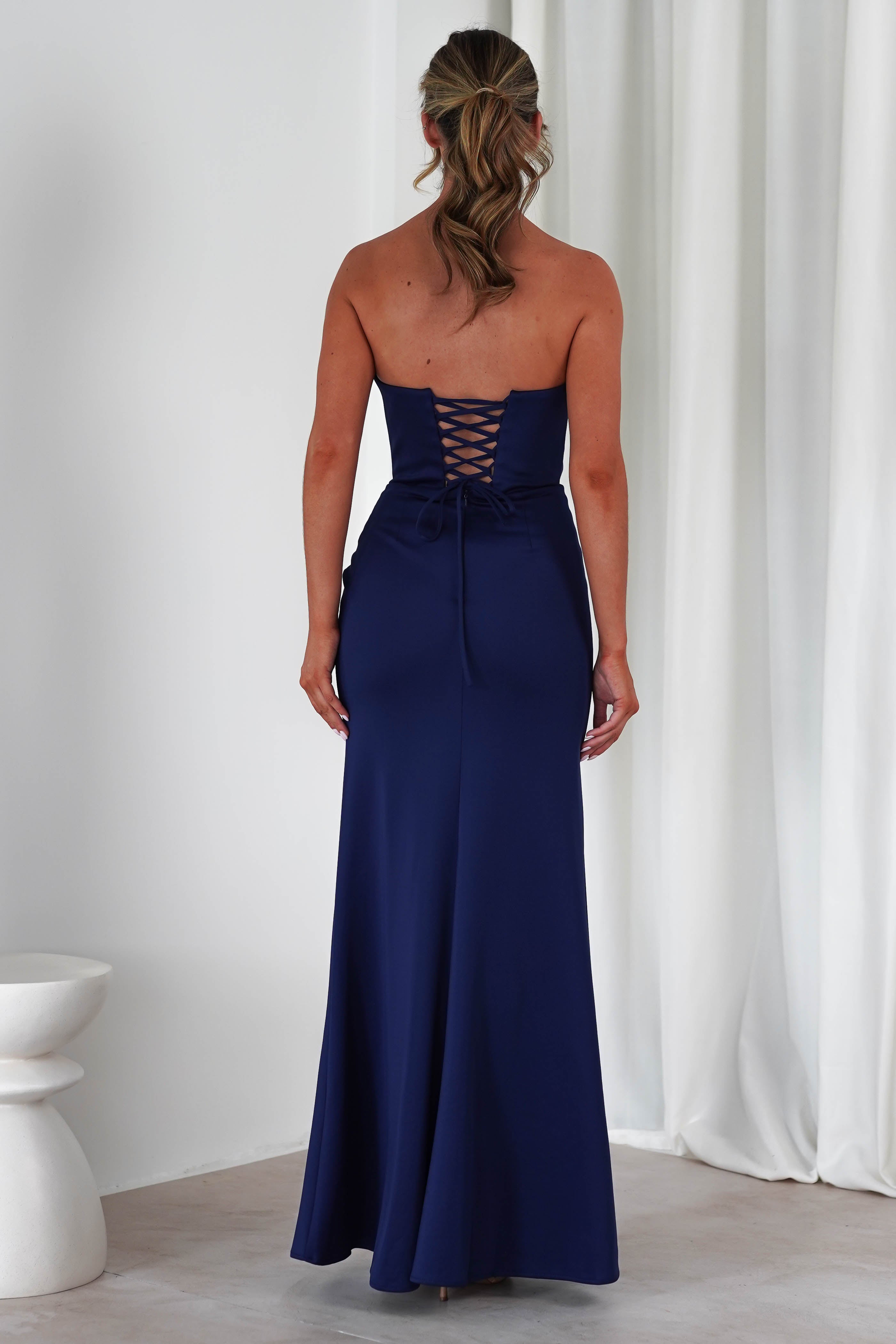 Grasie Bodycon Strapless Gown | Navy | Debs & Prom | Formal Gown | Oh Hello Clothing