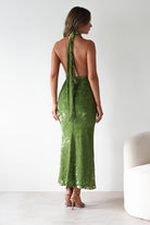 Grayson Floral Jacquard Maxi Dress Green | Wedding Guest Dress | Maxi | Oh Hello Clothing
