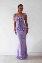 Oh Hello Clothing Women > Clothing > Dresses Hailey Lace Top and Skirt Set | Lilac